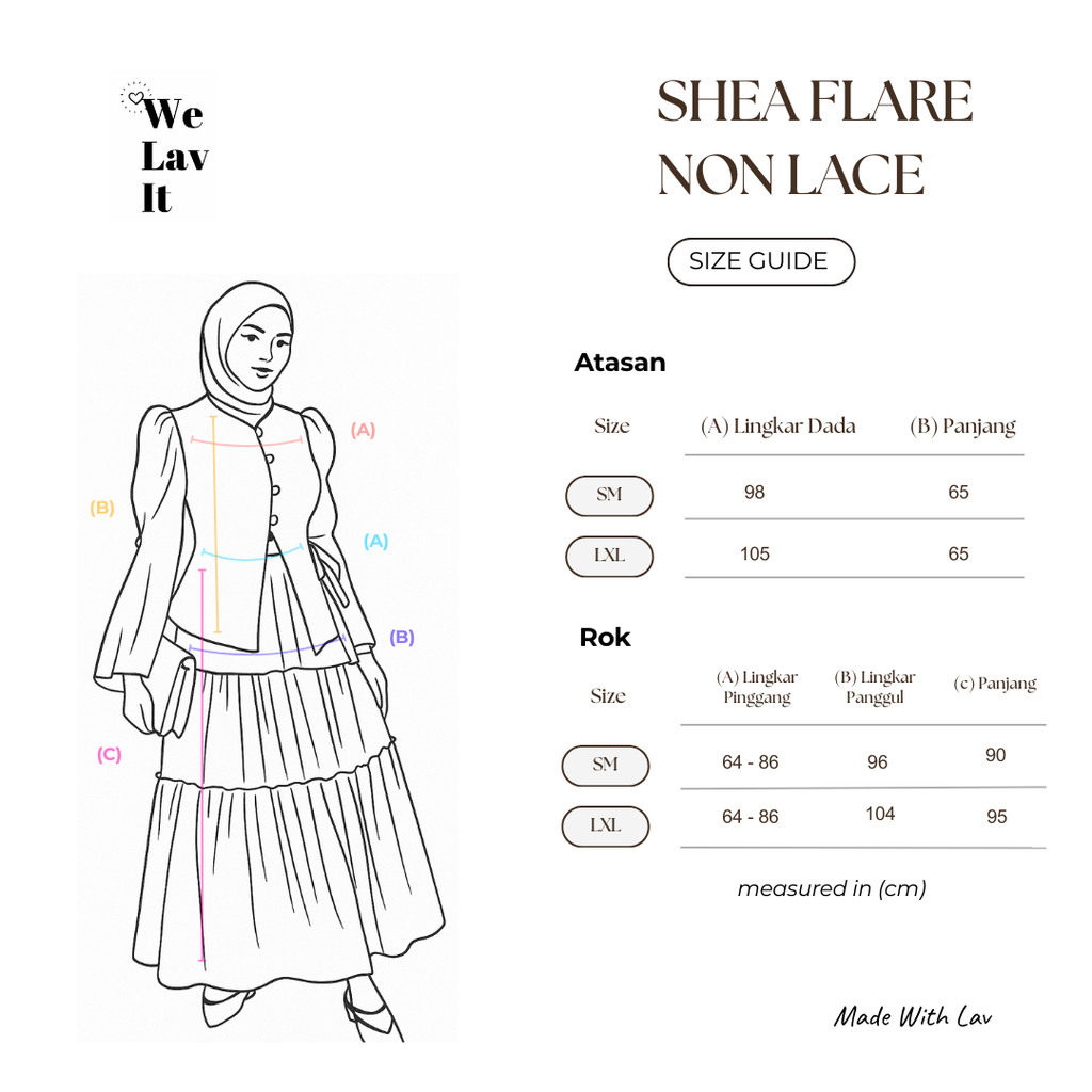 (Tanpa Renda) Shea Flare One Set
