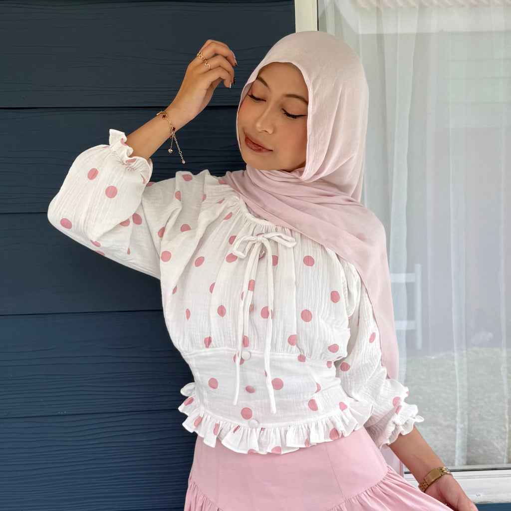 AURORAE SHIRRED BLOUSE
