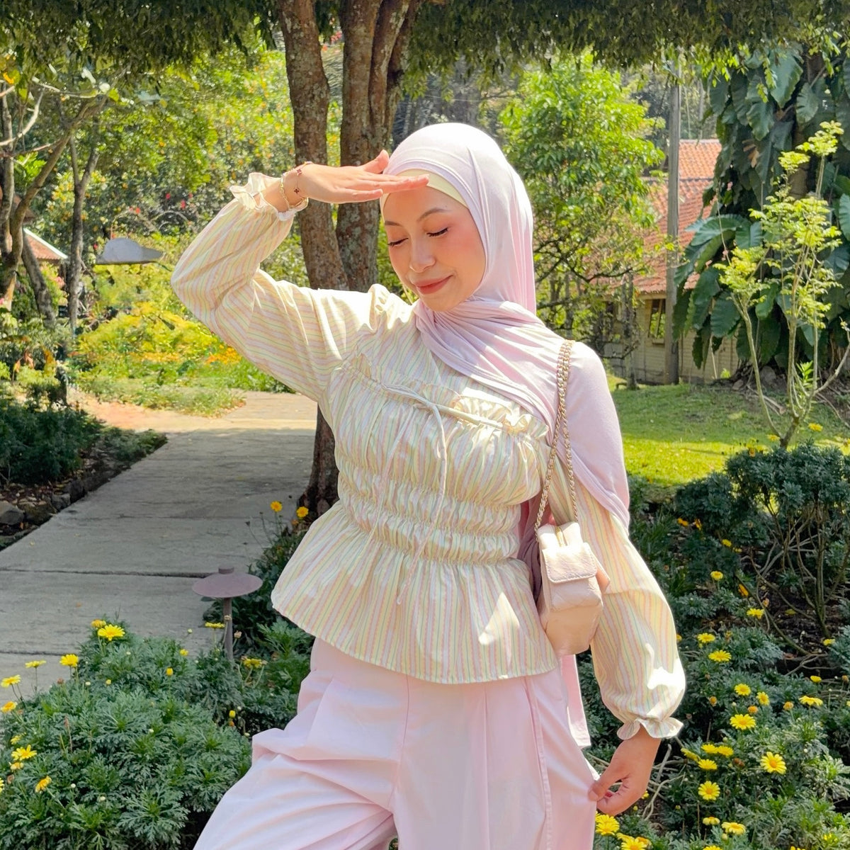 MILLY SMOCKED BLOUSE