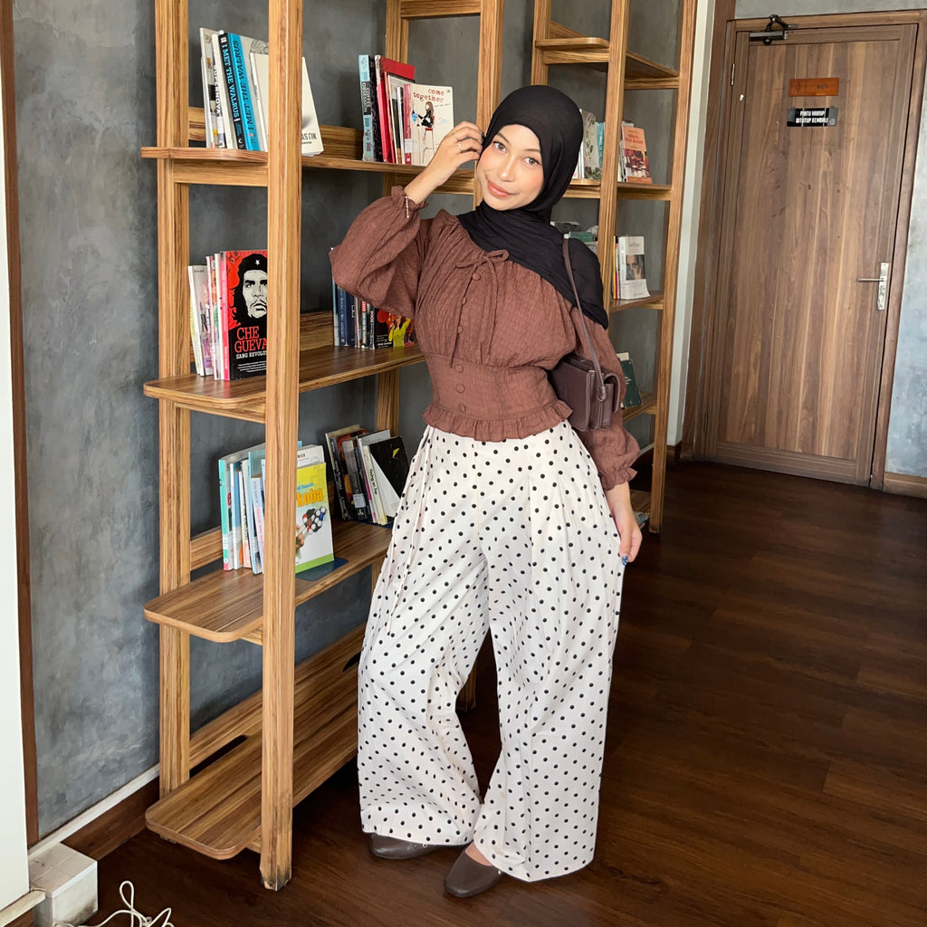 AURORAE SHIRRED BLOUSE