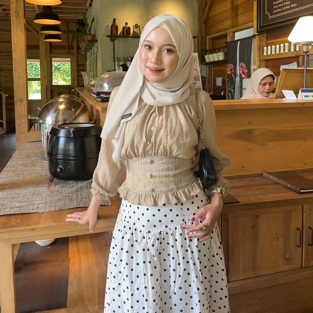 AURORAE SHIRRED BLOUSE