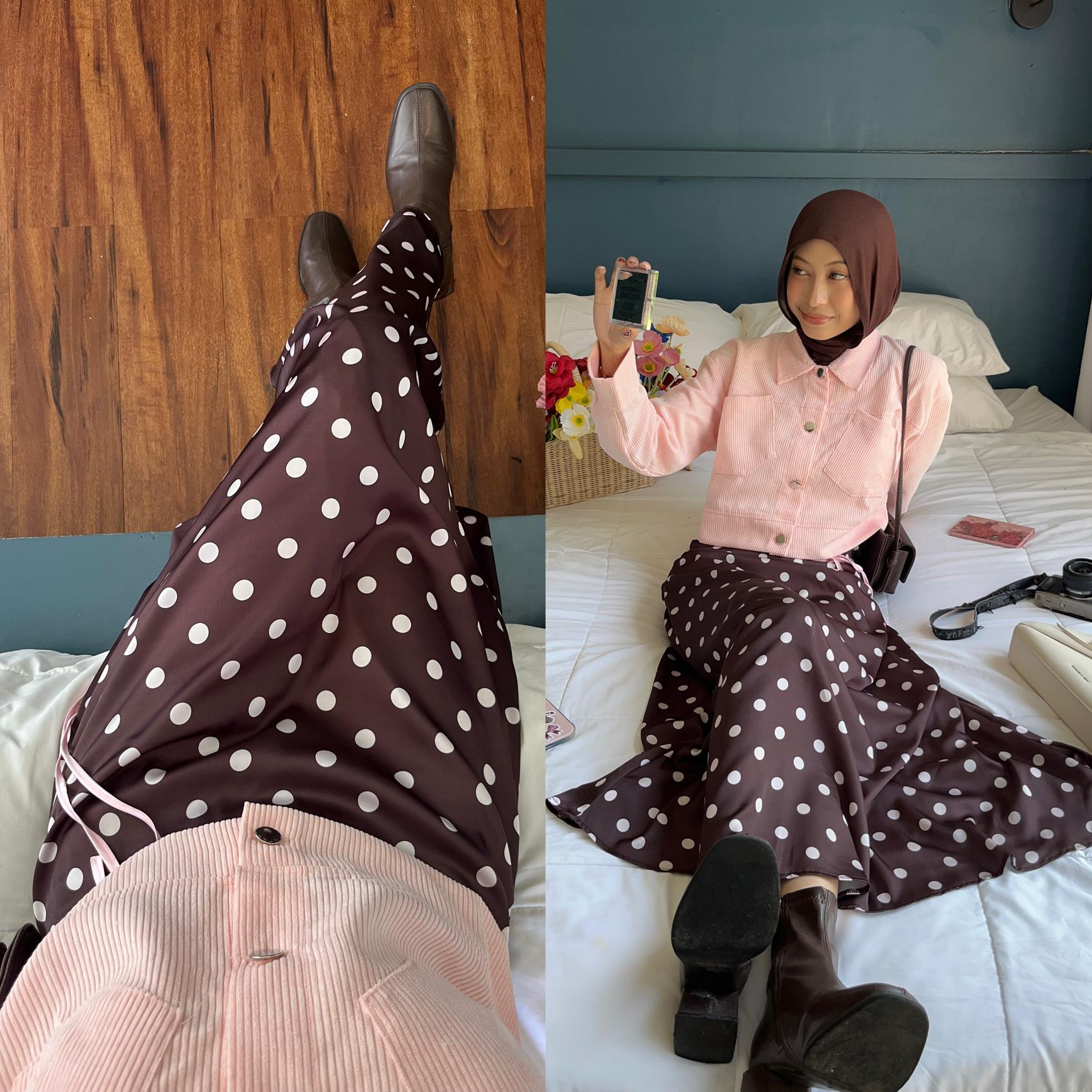 RIBBON POLKA SKIRT