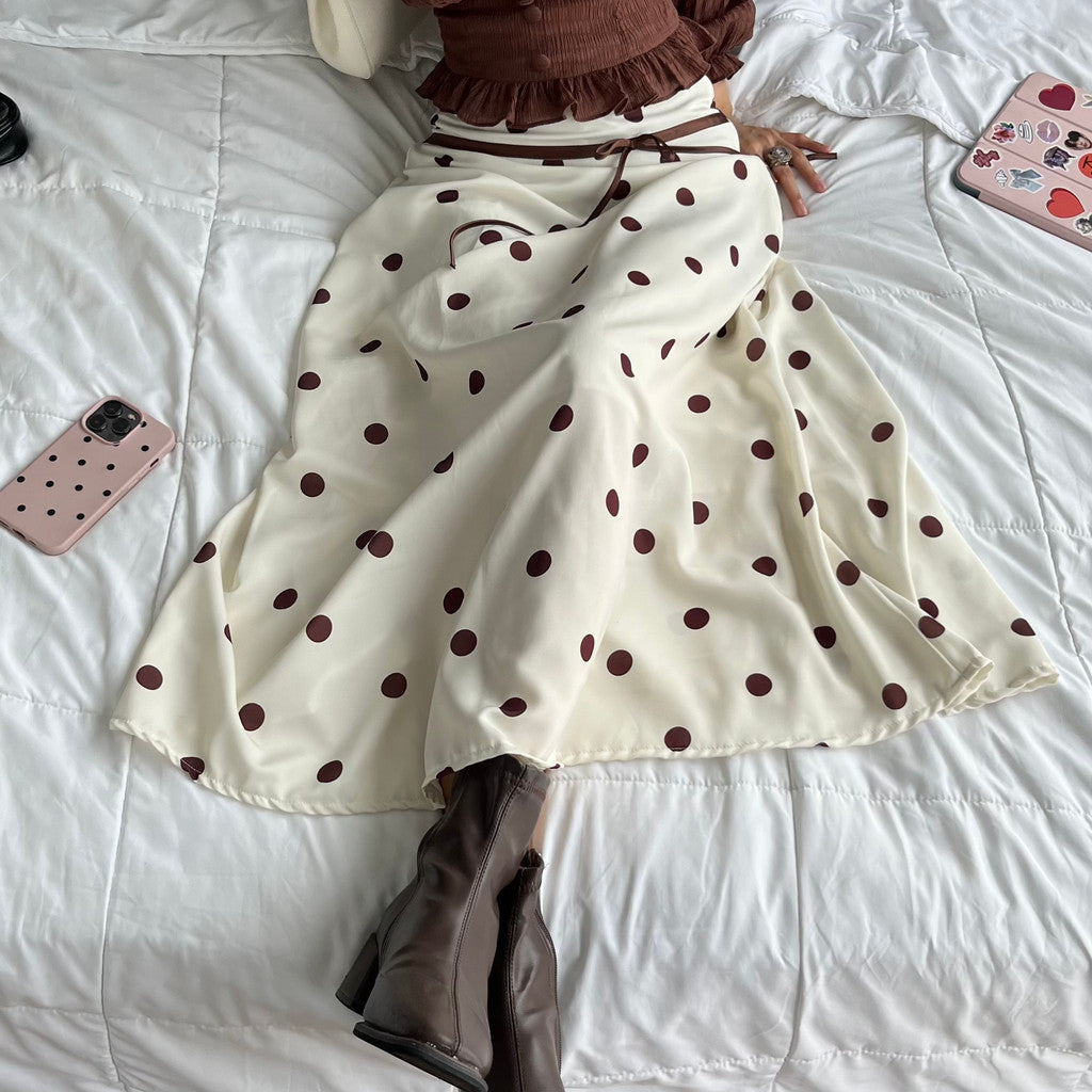 RIBBON POLKA SKIRT