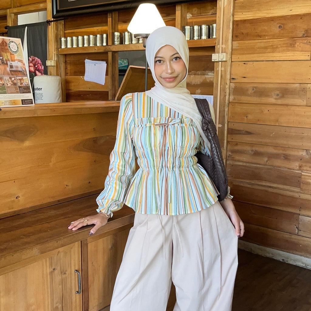 MILLY SMOCKED BLOUSE