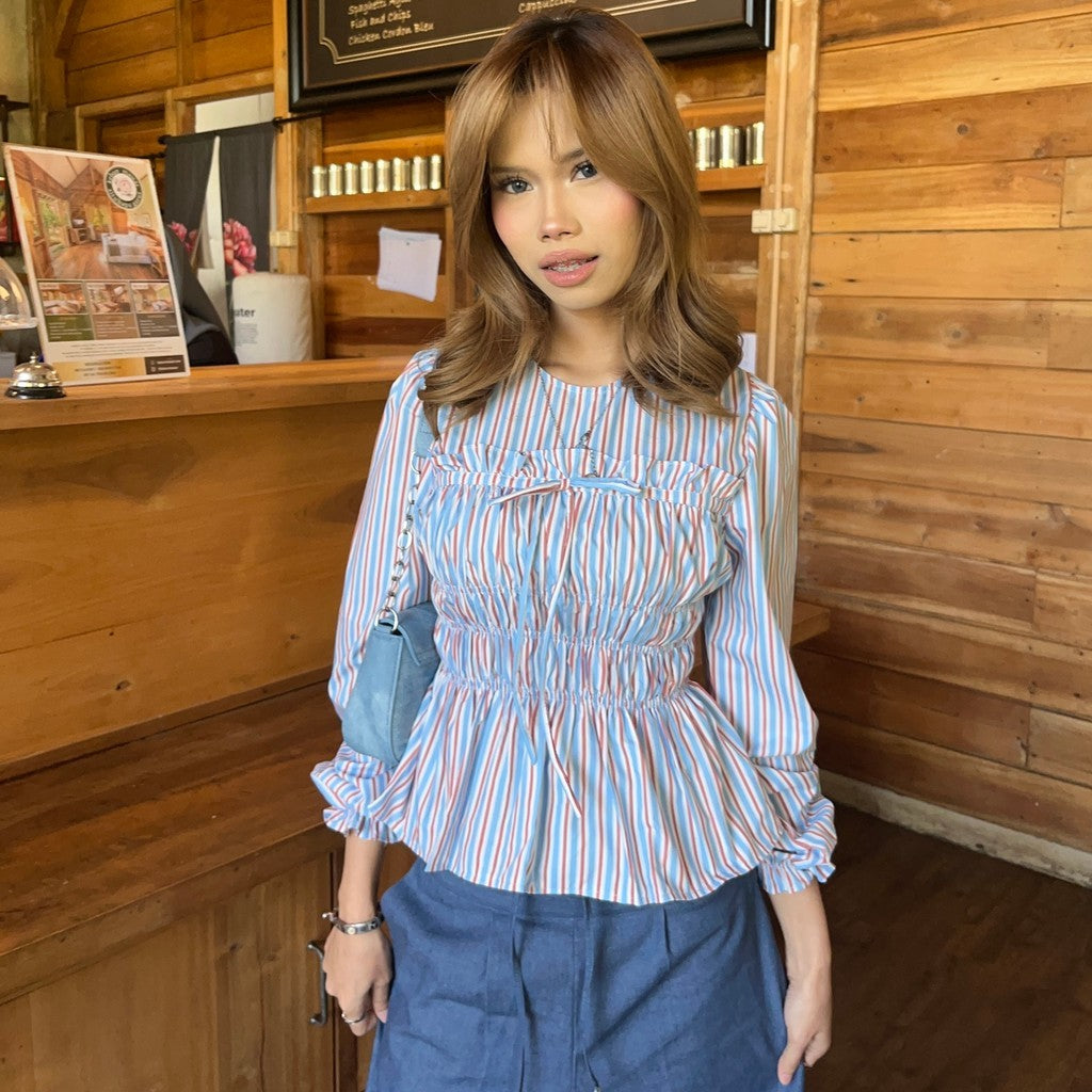 MILLY SMOCKED BLOUSE