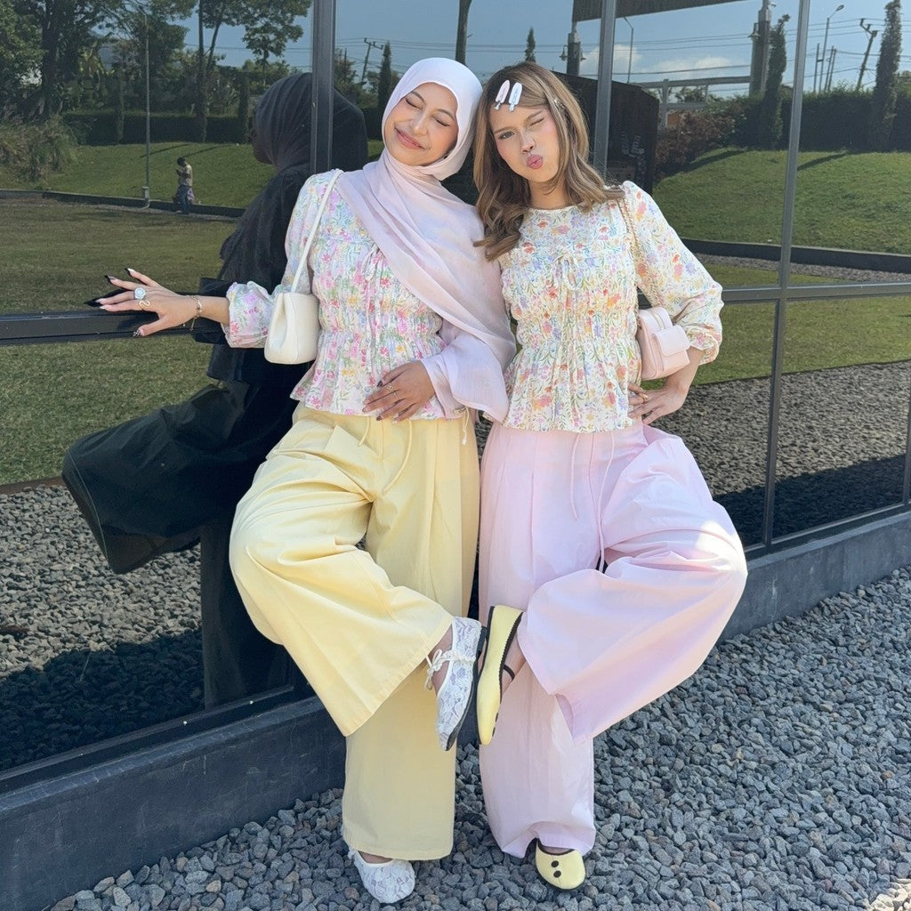 MILLY SMOCKED BLOUSE