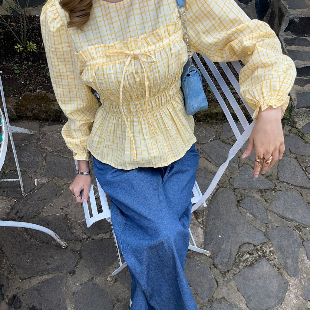 MILLY SMOCKED BLOUSE