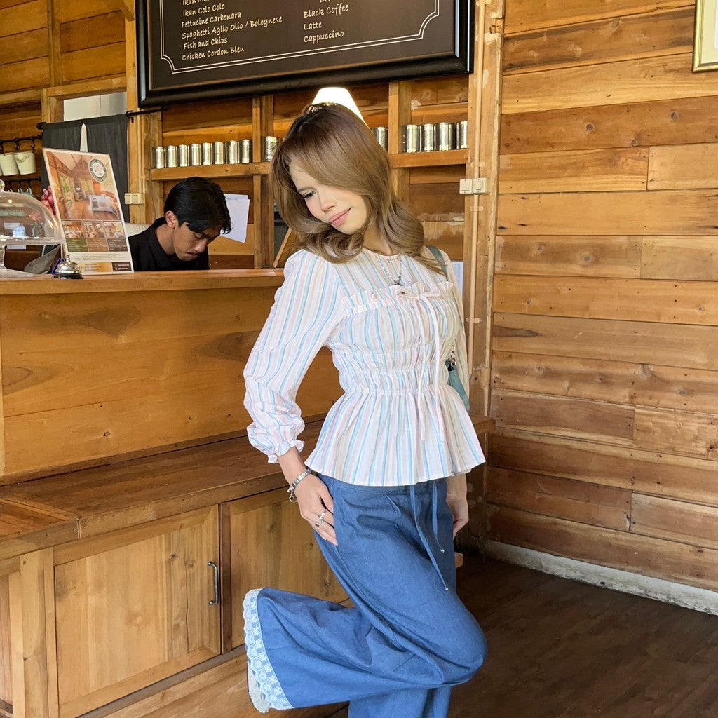 MILLY SMOCKED BLOUSE