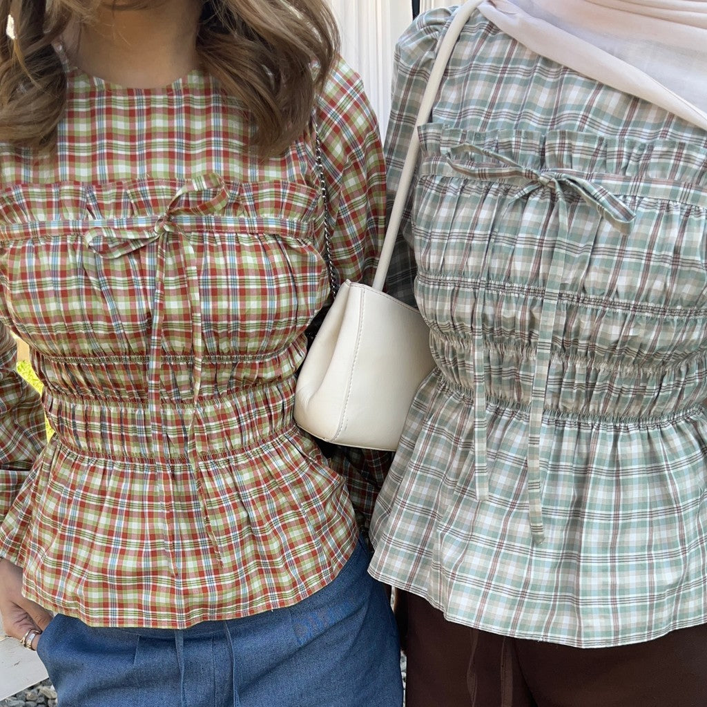 MILLY SMOCKED BLOUSE